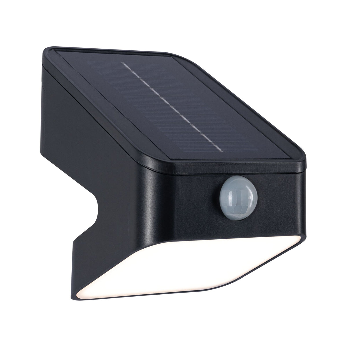 Solar LED Wandfluter Lesly Daemmerungsgesteuerter Bewegungsmelder (IR) IP65 eckig 113x138mm 3000K 5,5W 400lm 3,7V Anthrazit Kunststoff