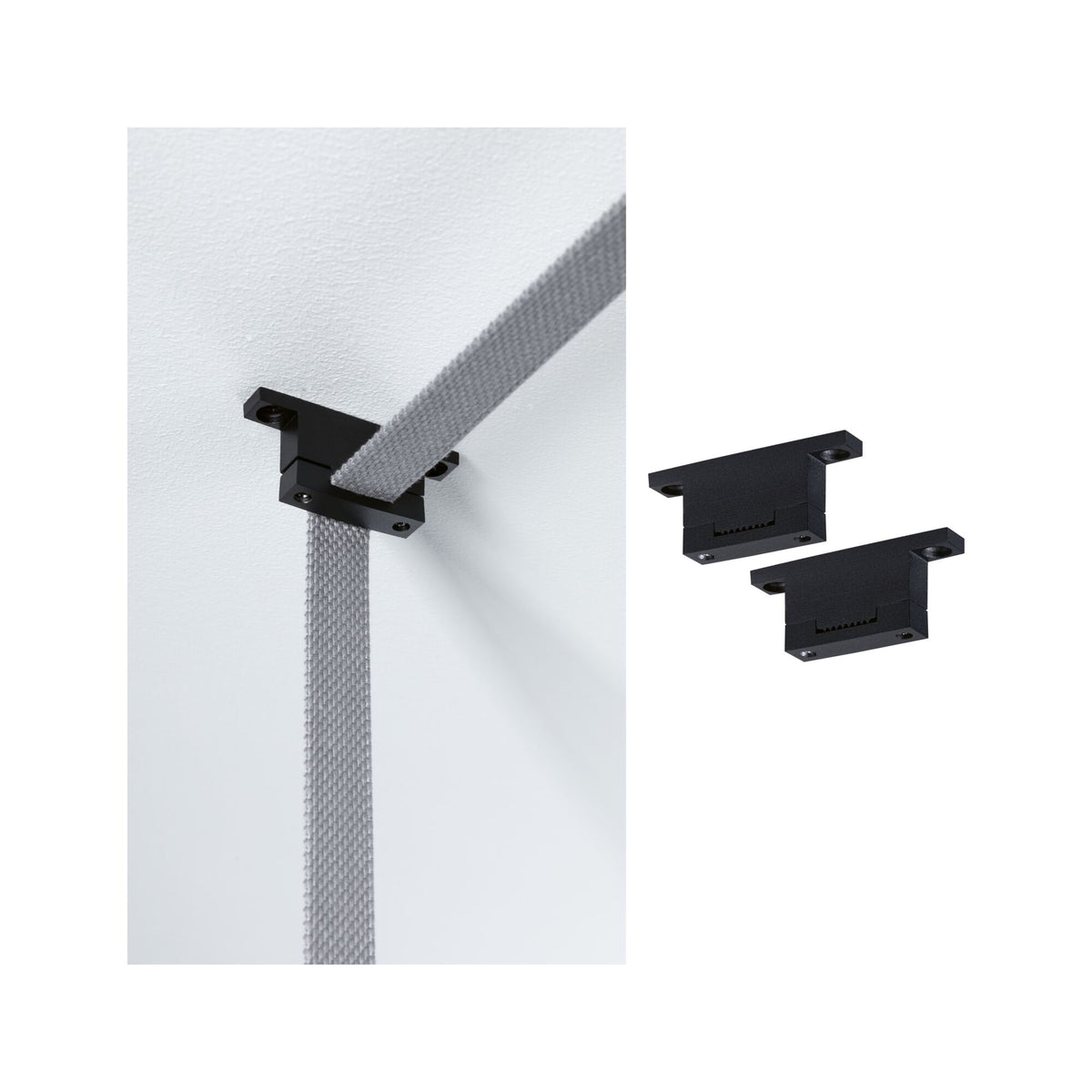 ULine Zubehoer Gurt Halter Gerade 2er-Set Schwarz