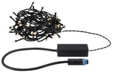 Plug & Shine LED Lichterkette Yuna Warmweiss 5m IP44 1,3W Schwarz
