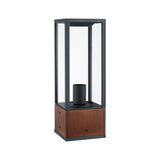 Lichtobjekt Timba IP44 eckig 400mm max. 60W 230V Holz E27 Holz