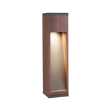 Pollerleuchte Trabia IP44 eckig 400mm 3000K 3,5W 230lm 230V 38 Grad Holz GU10 Holz