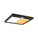 LED Aussenpanel Lamina Backlight Daemmerungsgesteuerter Bewegungsmelder (IR) insektenfreundlich IP44 eckig 250x250mm Tunable Warm 14W 920lm 230V Schwarz Kunststoff