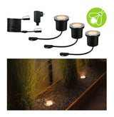 Plug & Shine LED Bodeneinbauleuchte Floor Basisset insektenfreundlich IP67 2200K 3x4,5W Anthrazit
