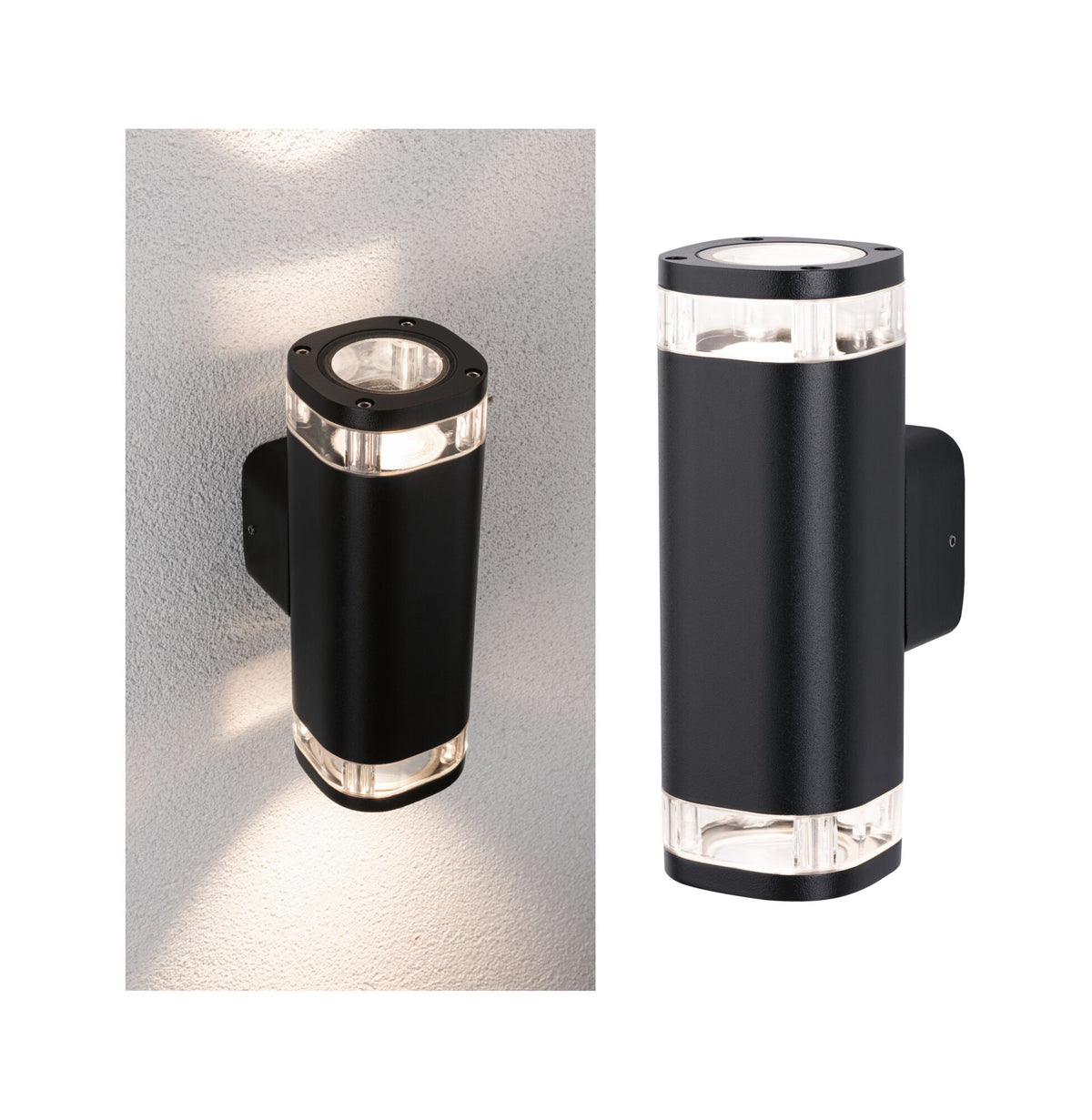 Aussenwandleuchte Colum seewasserresistent IP44 80x223mm max. 2x20W 230V Anthrazit Aluminium