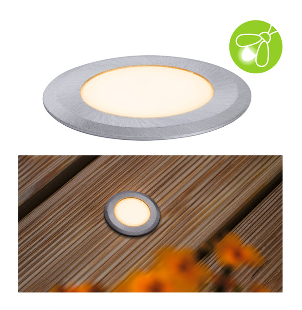 LED Bodeneinbauleuchte Floor insektenfreundlich IP67 rund 50mm 2200K 2,2W 60lm 230V Alu Kunststoff/Metall
