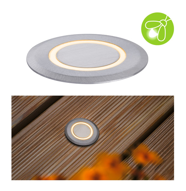 LED Bodeneinbauleuchte Floor insektenfreundlich IP67 rund 50mm 2200K 2,2W 15lm 230V Alu Kunststoff/Metall