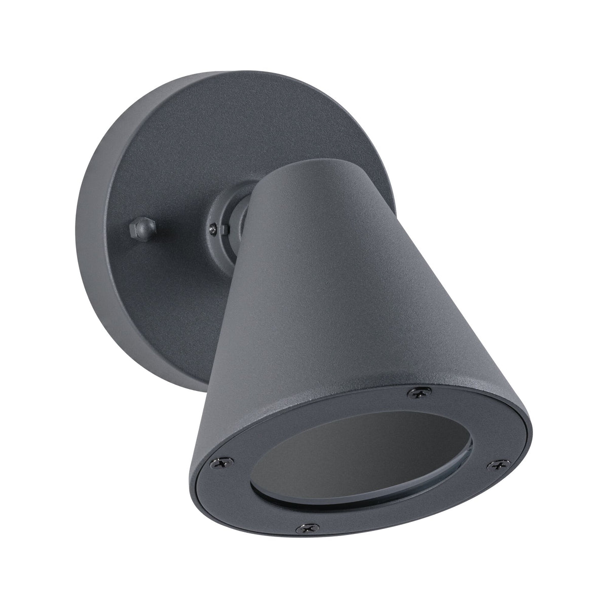 Aussenwandleuchte Trian seewasserresistent IP44 rund 100x130mm max. 35W 230V Anthrazit Aluminium