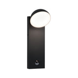LED Aussenwandleuchte Puka seewasserresistent IP44 rund 110x315mm 3000K 8,5W 460lm 230V Anthrazit Aluminium