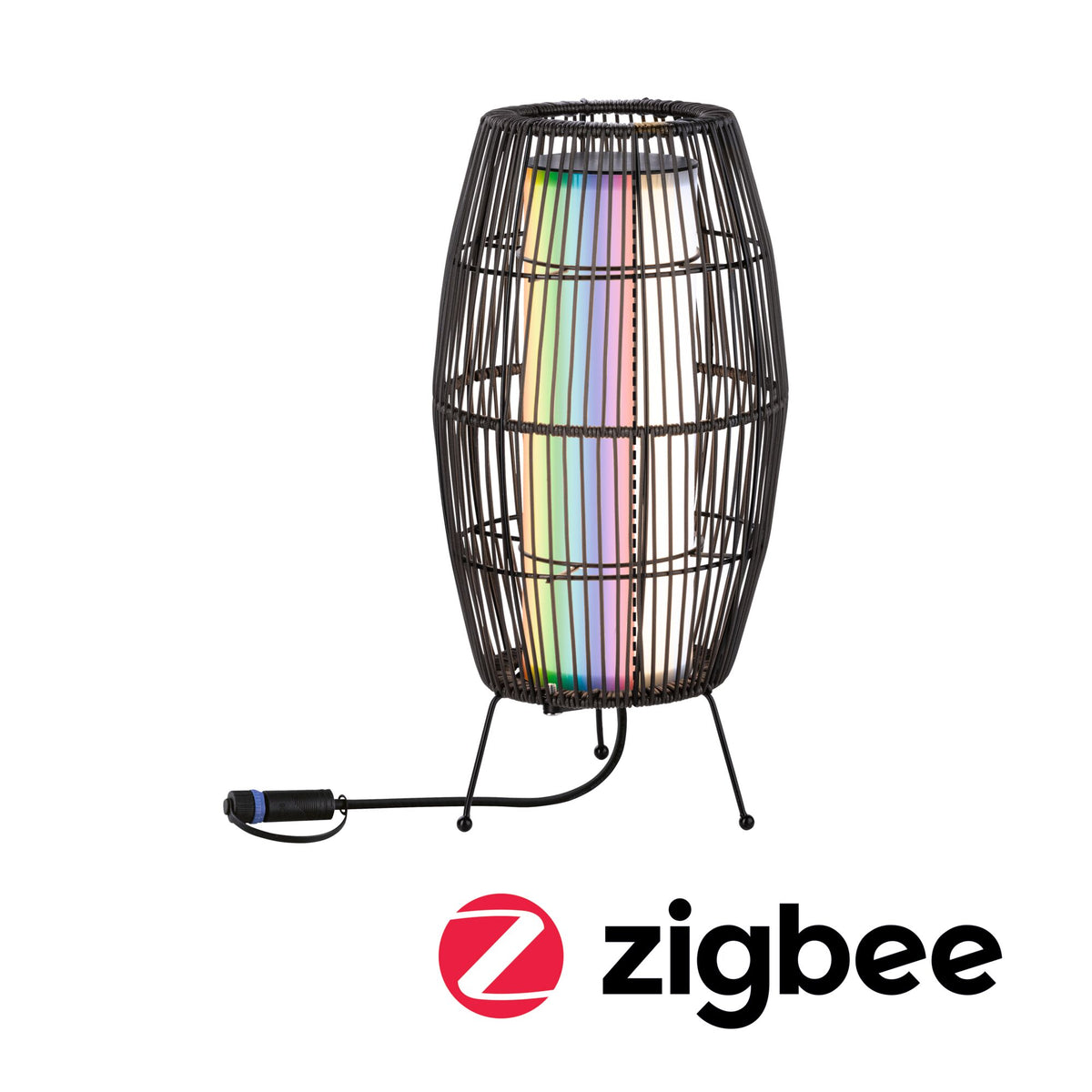Plug & Shine LED Lichtobjekt Smart Home Zigbee 3.0 Basket IP44 RGBW+ 3,2W Schwarz