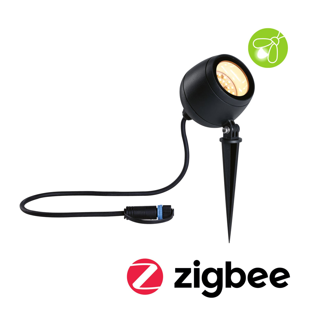 Plug & Shine LED Gartenstrahler Smart Home Zigbee 3.0 Kikolo insektenfreundlich IP65 Tunable Warm 6,2W Anthrazit