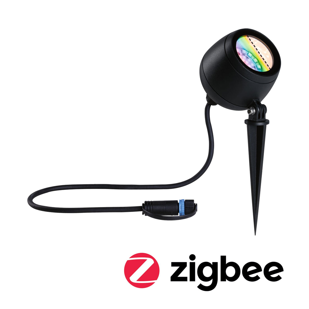 Plug & Shine LED Gartenstrahler Smart Home Zigbee 3.0 Kikolo IP65 RGBW+ 6,2W Anthrazit