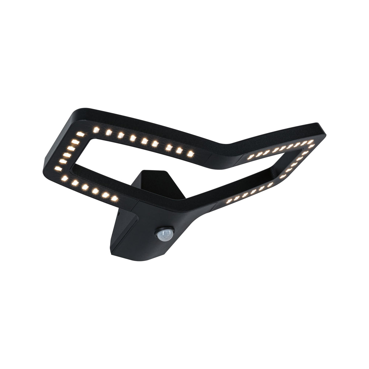 LED Aussenwandleuchte Alara Daemmerungsgesteuerter Bewegungsmelder (IR) IP44 eckig 375x270mm 3000K 10W 450lm 230V Anthrazit Metall
