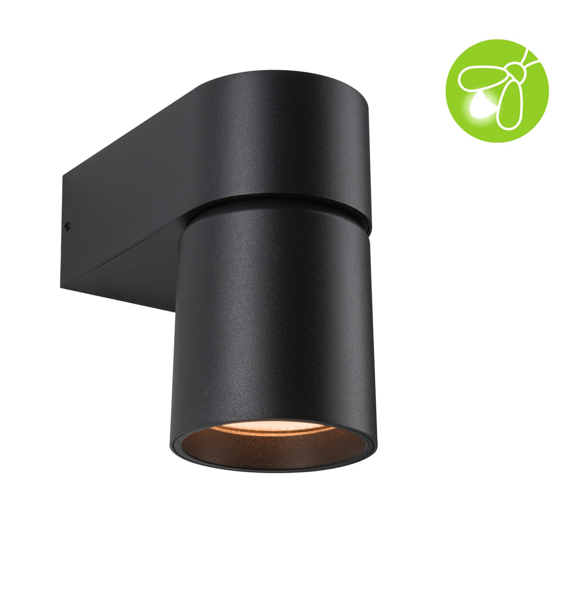 LED Aussenwandleuchte Kimu insektenfreundlich IP44 zylindrisch 80mm 2200K 7,8W 500lm 230V 70 Grad Anthrazit Aluminium