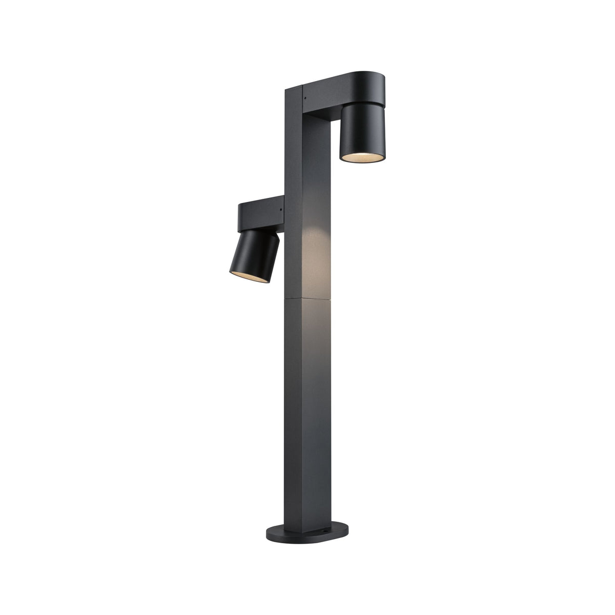 LED Pollerleuchte Kimu IP44 zylindrisch 822mm 3000K 2x8W 2x500lm 230V 70 Grad Anthrazit Aluminium