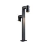 LED Pollerleuchte Kimu IP44 zylindrisch 822mm 3000K 2x8W 2x500lm 230V 70 Grad Anthrazit Aluminium