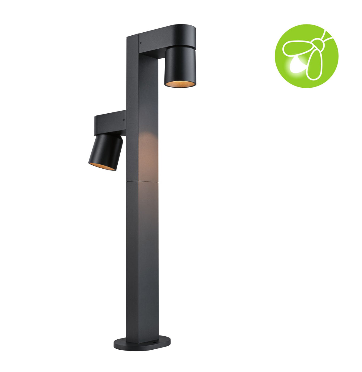 LED Pollerleuchte Kimu insektenfreundlich IP44 zylindrisch 822mm 2200K 2x7,8W 2x500lm 230V 70 Grad Anthrazit Aluminium