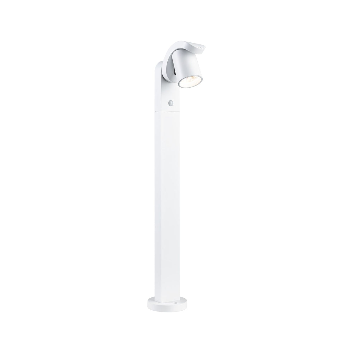 LED Pollerleuchte Cuff Daemmerungsgesteuerter Bewegungsmelder (IR) IP44 782mm 3000K 10W 700lm 230V 70 Grad Weiss Aluminium