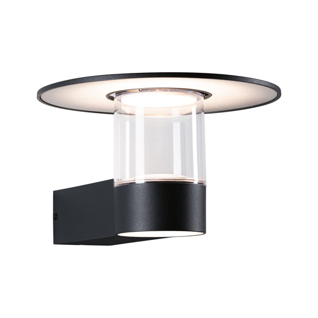 LED Aussenwandleuchte Sienna Daemmerungsgesteuerter Bewegungsmelder (HF) seewasserresistent IP44 212mm 3000K 9W / 3W 500lm / 0lm 230V Anthrazit Aluminium