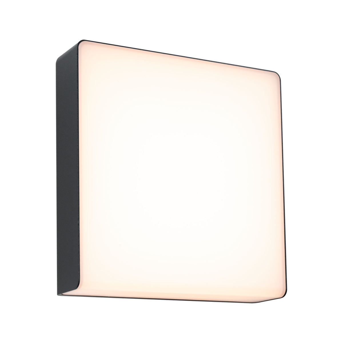LED Aussenwandleuchte Azalena Daemmerungsgesteuerter Bewegungsmelder (HF) IP44 250x250mm 3000K 8,5W 700lm 230V Anthrazit Kunststoff/Aluminium