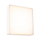 LED Aussenwandleuchte Azalena Daemmerungsgesteuerter Bewegungsmelder (HF) IP44 250x250mm 3000K 8,5W 700lm 230V Weiss Kunststoff/Aluminium