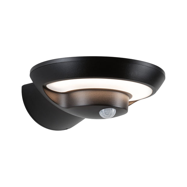 Solar LED Aussenwandleuchte Bordola Daemmerungsgesteuerter Bewegungsmelder (IR) IP44 180x211mm 3000K 3,5W 220lm 3,7V Anthrazit Kunststoff