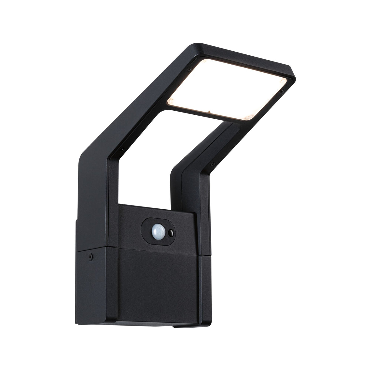 LED Aussenwandleuchte Juntea Daemmerungsgesteuerter Bewegungsmelder (IR) IP44 140x250mm 3000K 11W 900lm 230V Anthrazit Aluminium