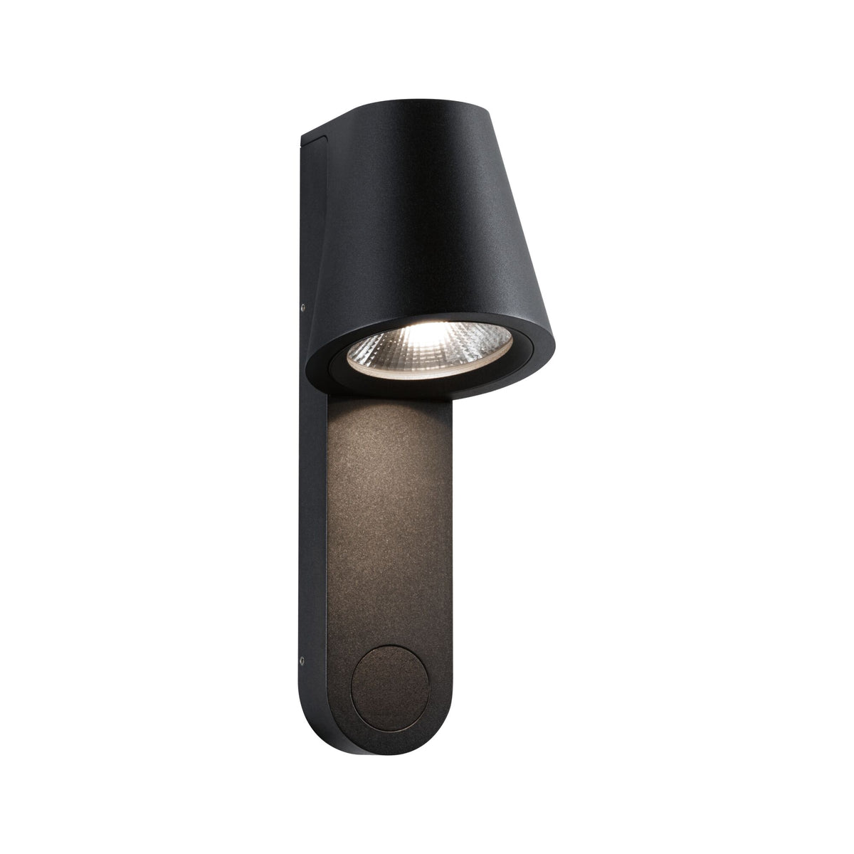LED Aussenwandleuchte Caissa Daemmerungsgesteuerter Bewegungsmelder (HF) IP44 105x274mm 3000K 9W 700lm 230V 65 Grad Anthrazit Aluminium