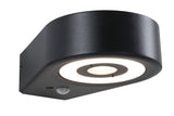 LED Aussenwandleuchte Silma Daemmerungsgesteuerter Bewegungsmelder (IR) IP44 65x186mm 3000K 5,5W / 0,7W 600lm / 0lm 230V Anthrazit Aluminium