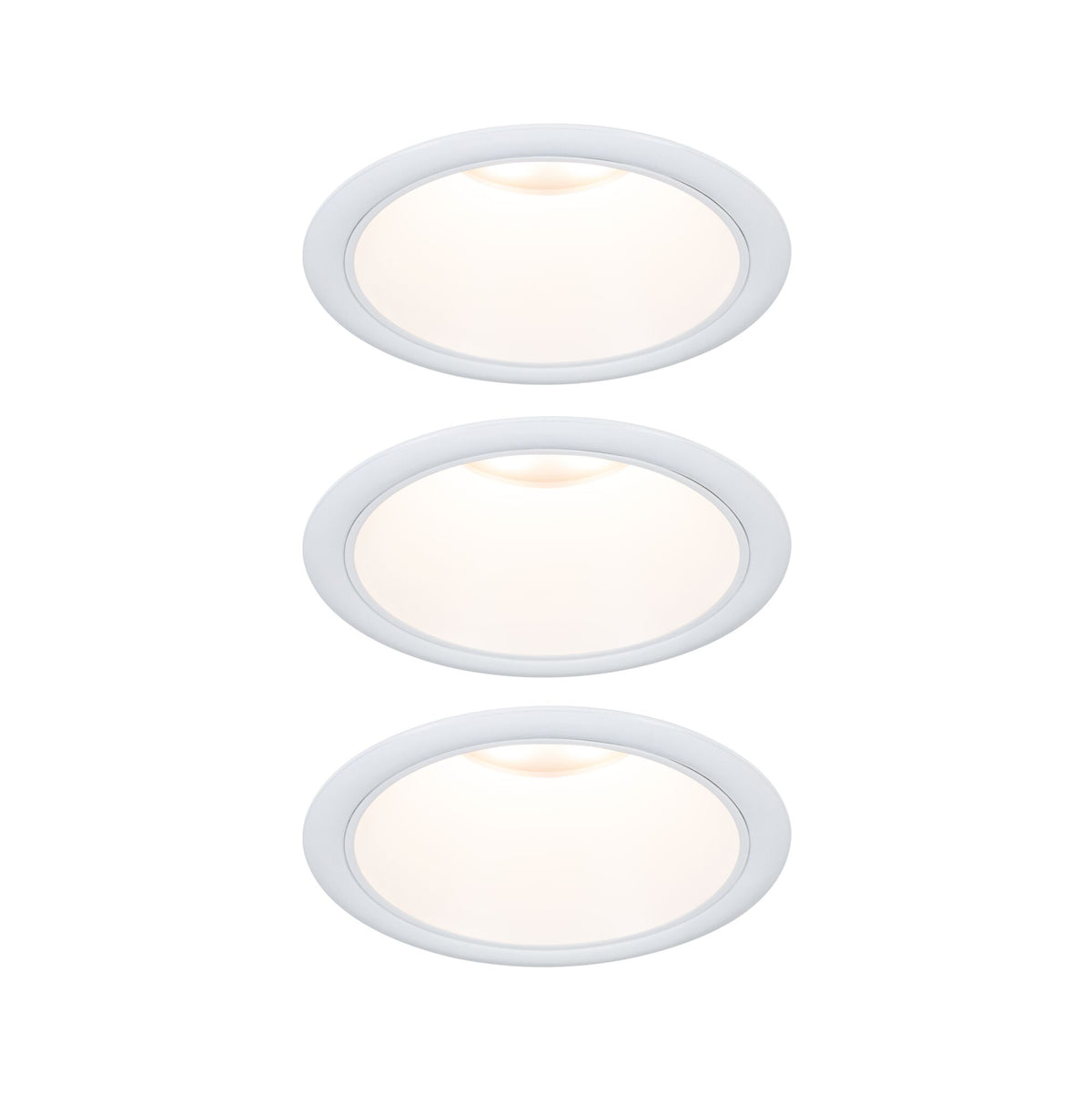 LED Einbauleuchte 3-Step-Dim Cole Coin 3er-Set IP44 rund 88mm Coin 3x6W 3x470lm 230V dimmbar 2700K Weiss