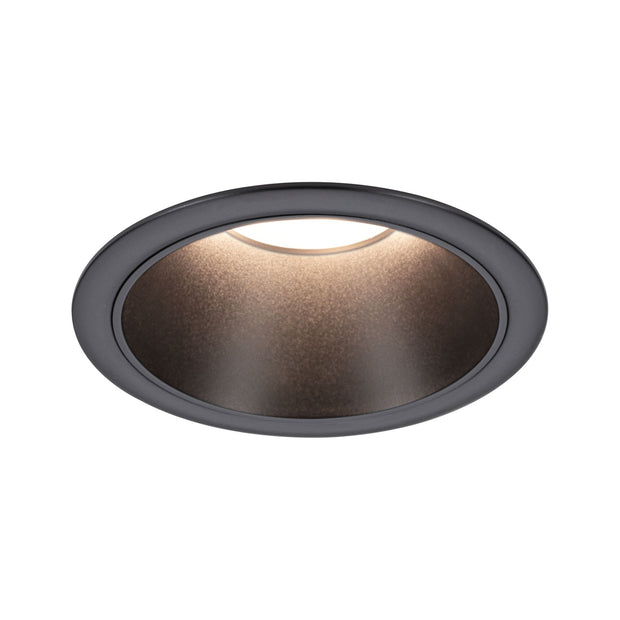 LED Einbauleuchte 3-Step-Dim Cole Coin 1er-Set IP44 rund 88mm Coin 6W 470lm 230V dimmbar 2700K Schwarz