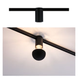 URail Schienenspot Socket Einzelspot E27 max. 20W dimmbar 230V Schwarz