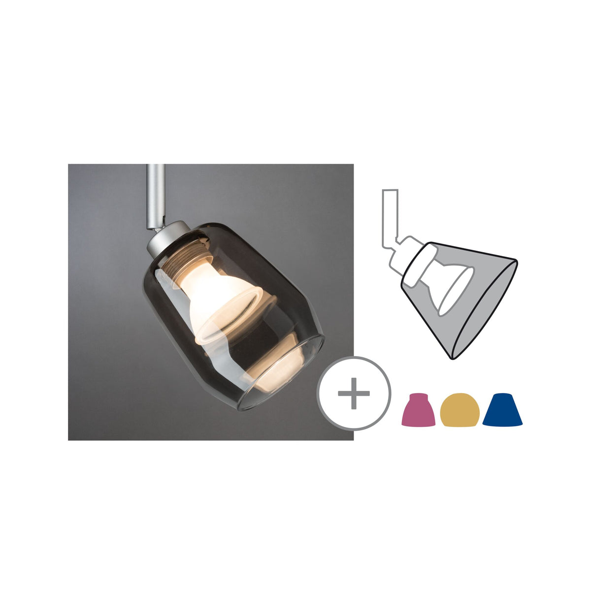 URail Schirm DecoSystems Vento 80mm Rauchglas