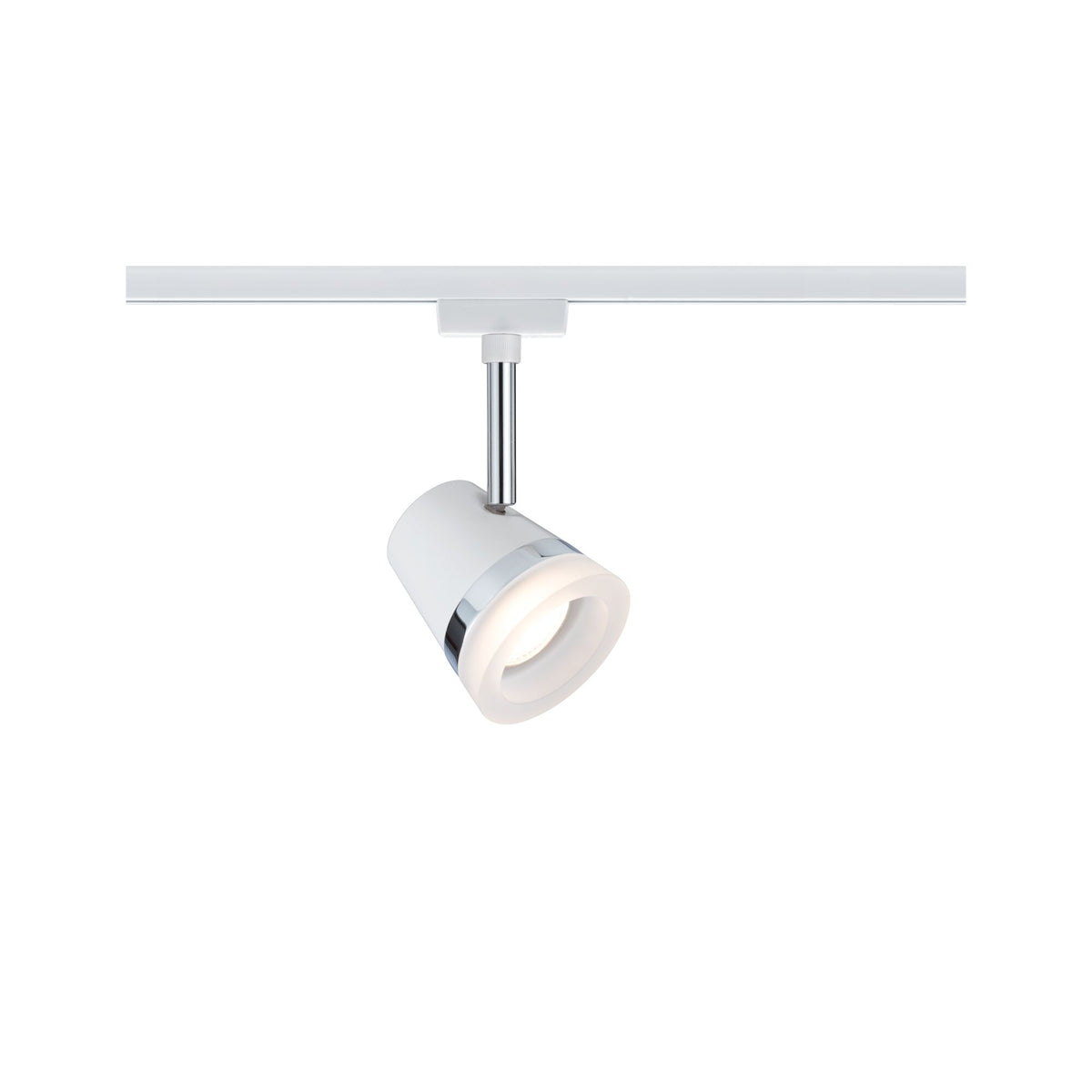 URail Schienenspot Cone Einzelspot GU10 max. 10W dimmbar 230V Weiss/Chrom