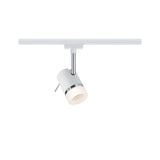 URail Schienenspot Pipe Einzelspot GU10 max. 10W dimmbar 230V Weiss/Chrom