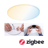 VariFit LED Einbaupanel Smart Home Zigbee 3.0 Veluna IP44 rund 185mm 15W 1000lm Tunable White Satin dimmbar