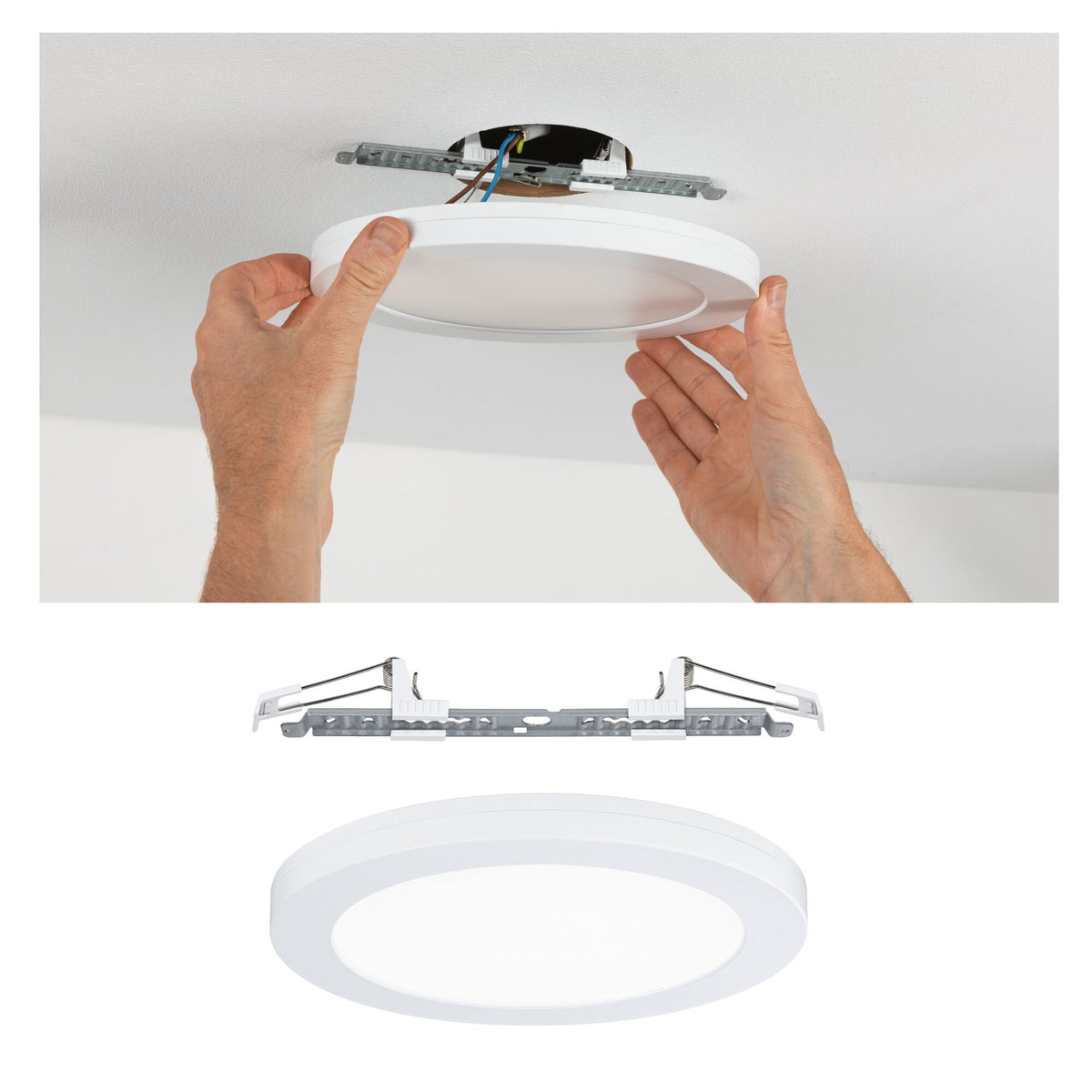 LED Einbaupanel 2in1 Cover-it rund 225mm 16,5W 1200lm 4000K Weiss matt