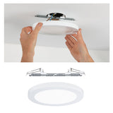 LED Einbaupanel 2in1 Cover-it rund 225mm 16,5W 1200lm 4000K Weiss matt