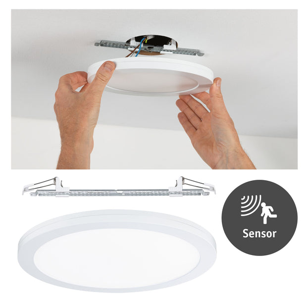 LED Einbaupanel 2in1 Cover-it rund 330mm 22W 1700lm 4000K Weiss matt