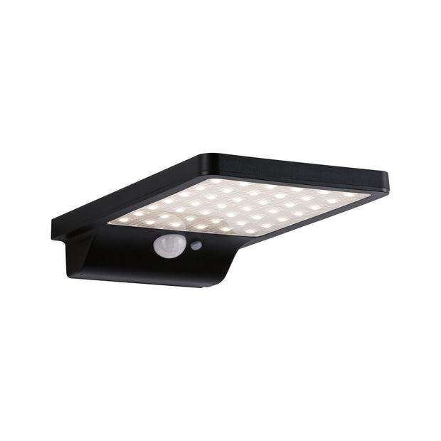 Solar LED Aussenwandleuchte Solveig Bewegungsmelder IP44 3000K 338lm Schwarz