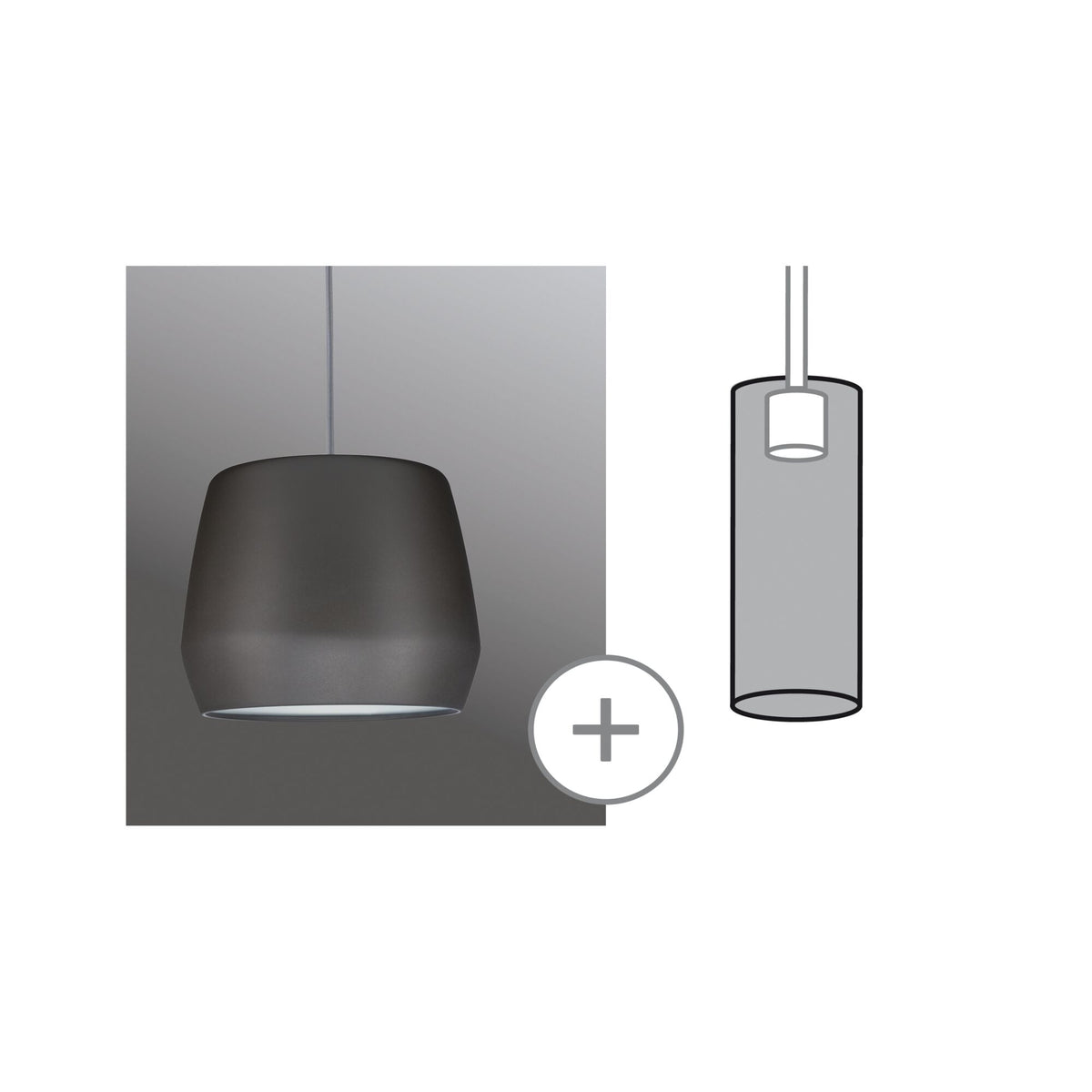 URail Schirm 2Easy Pirm 280mm Grau matt