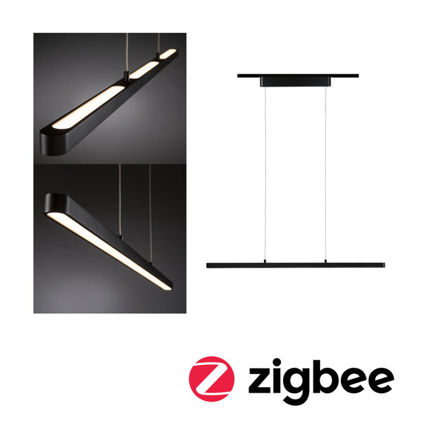 URail Pendel Smart Home Zigbee 3.0 Lento 3x600lm 3x13,5W Tunable White dimmbar 230V Schwarz matt