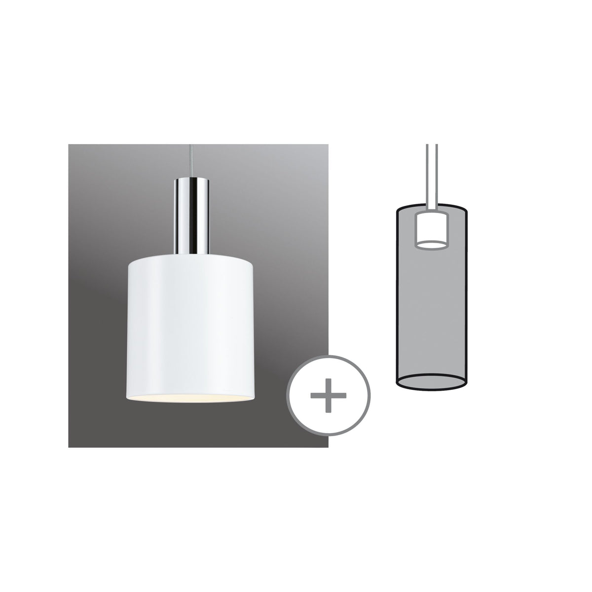 URail Schirm 2Easy Tallis 160mm Weiss matt