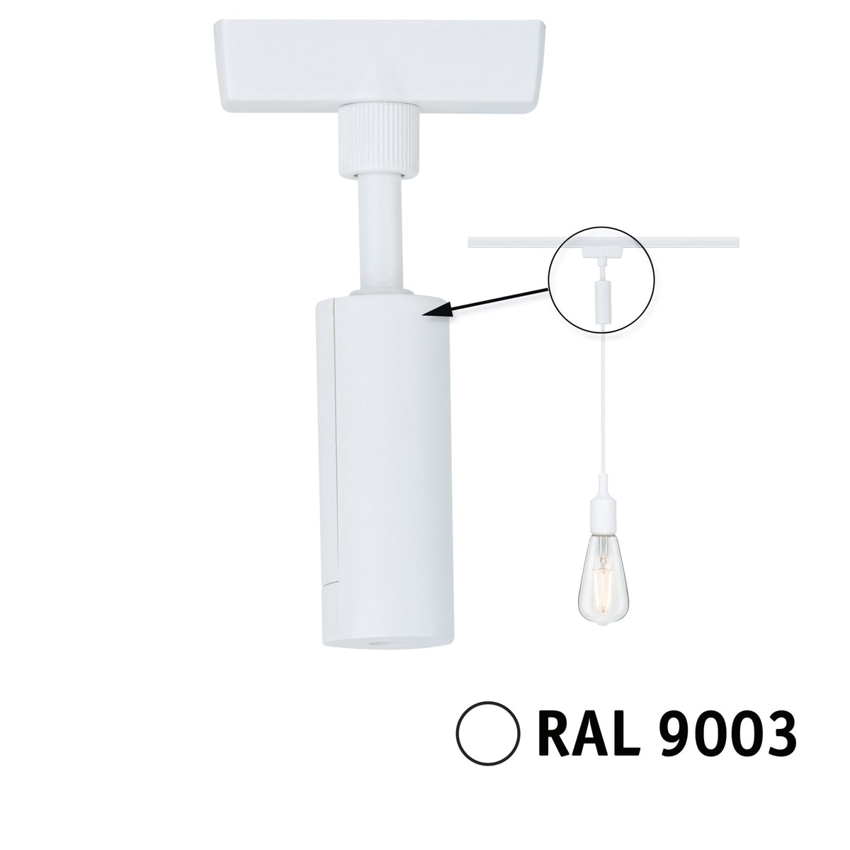 URail Pendeladapter Universal max. 50W 230V Signalweiss