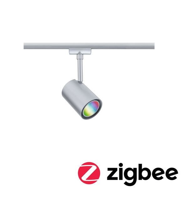 URail Schienenspot Smart Home Zigbee 3.0 Luxe GU10 350lm 4,8W RGBW+ dimmbar 230V Chrom matt