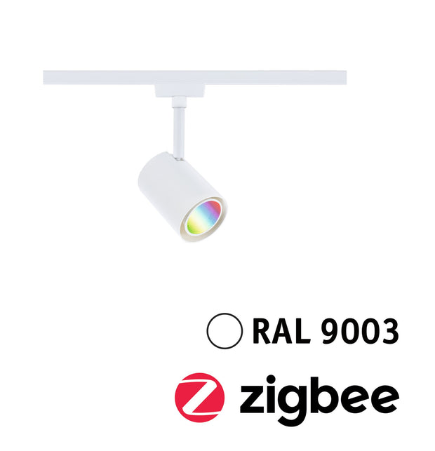 URail Schienenspot Smart Home Zigbee 3.0 Luxe GU10 350lm 4,8W RGBW+ dimmbar 230V Signalweiss
