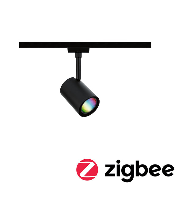 URail Schienenspot Smart Home Zigbee 3.0 Luxe GU10 350lm 4,8W RGBW+ dimmbar 230V Schwarz matt