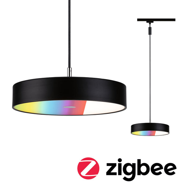 URail Pendel Smart Home Zigbee 3.0 Hildor RGBW 510lm 10W RGBW+ dimmbar 230V Schwarz matt