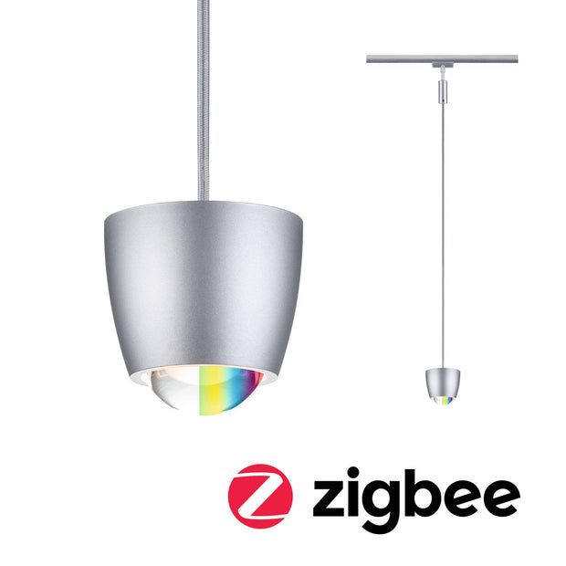 URail Pendel Smart Home Zigbee 3.0 Tyros RGBW 200lm 4,5W RGBW+ dimmbar 230V Chrom matt