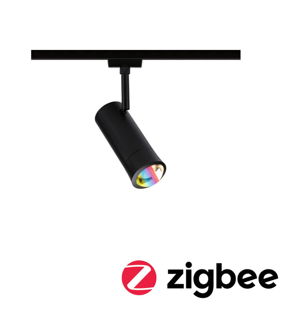 URail Spot Smart Home Zigbee 3.0 Tarie RGBW 230lm 4,5W RGBW+ dimmbar 230V Schwarz matt