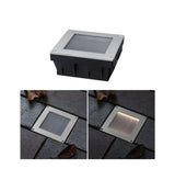 Solar LED Bodeneinbauleuchte Sorea Daemmerungssensor IP67 eckig 100x100mm 3000K 0,1W 6lm 3,7V Eisen gebuerstet ABS/Polycarbonat/Edelstahl
